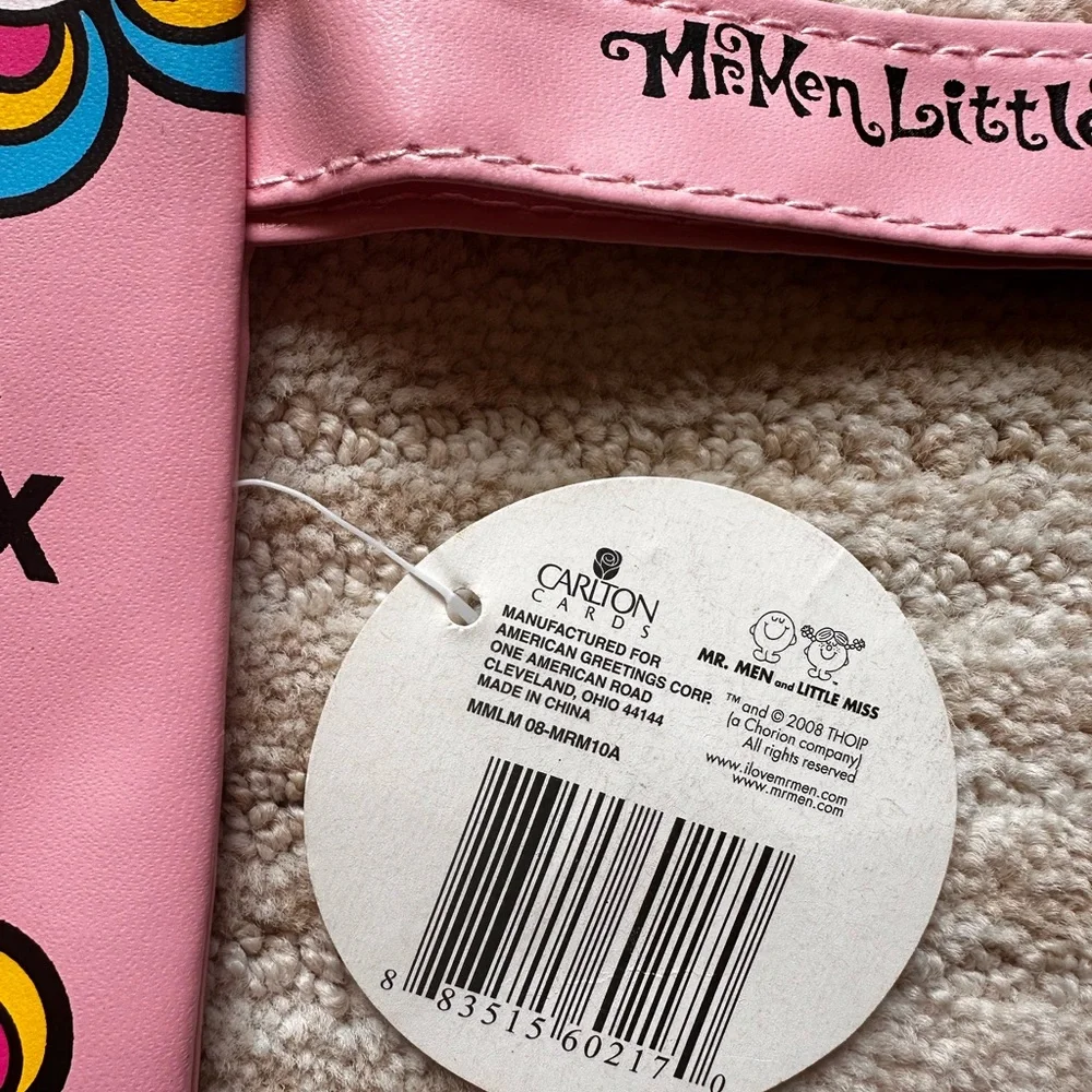 Vintage LITTLE MISS CHATTERBOX Pink Zipper Vinyl Pencil Pouch